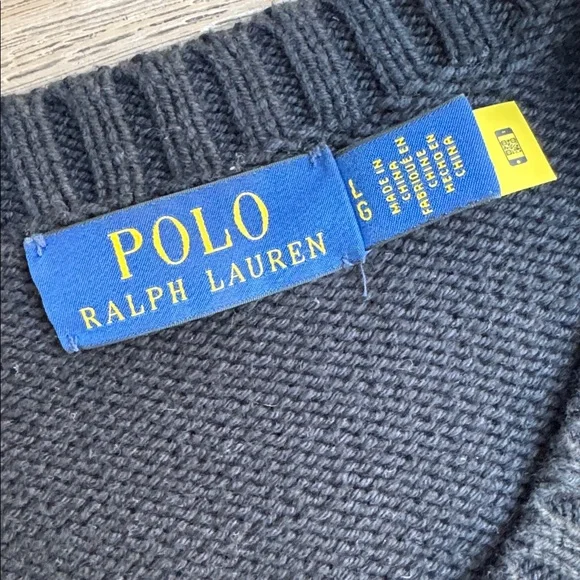 Polo Ralph Lauren black teddy bear crewneck sweater